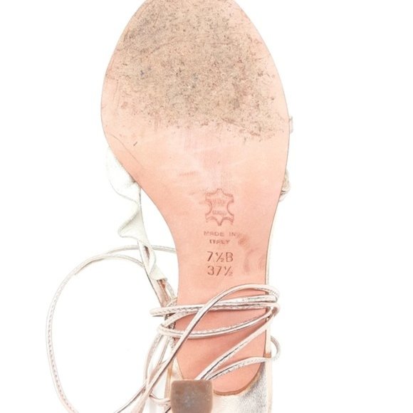 BcbgMaxAzria Rose Gold Ruffle Sandals 37.5 - Picture 8 of 8
